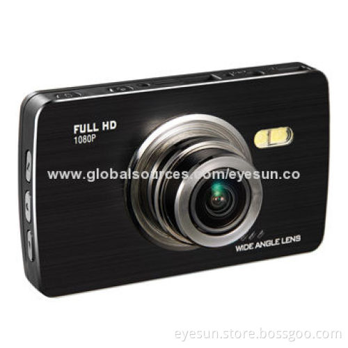 Touch Key High-speed Car DVR, GPS Optional, 1,920 x 1,080 Pixels Resolution
